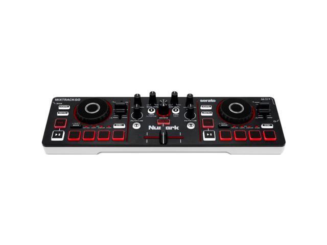 Numark MixTrack Go Bluetooth MIDI DJ Controller Ultra-Portable 2-Deck Stems Control