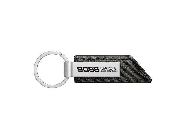 Ford Boss 302 Carbon Fiber Texture Black PU Leather Strap Key Chain