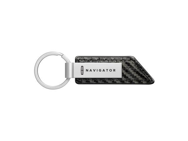 Lincoln Navigator Carbon Fiber Texture Black PU Leather Strap Key Chain