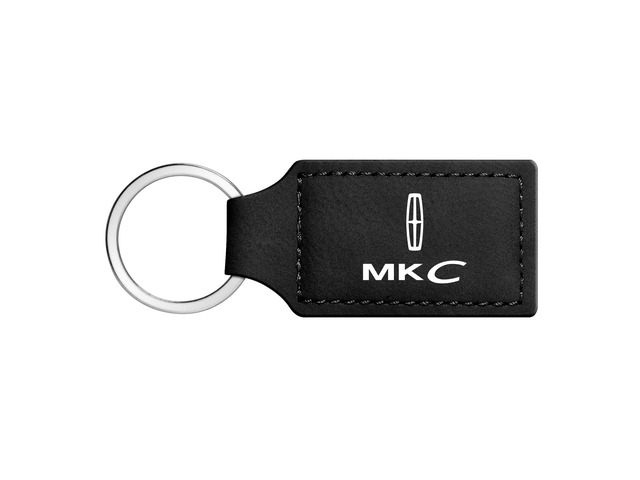 Lincoln MKC Rectangular Black Leatherette Key Chain