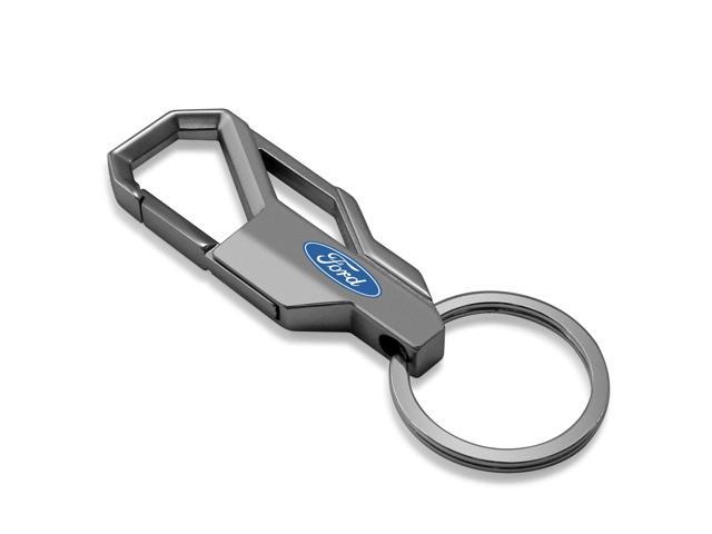 Ford Logo Gunmetal Black Carabiner-style Snap Hook Metal Key Chain
