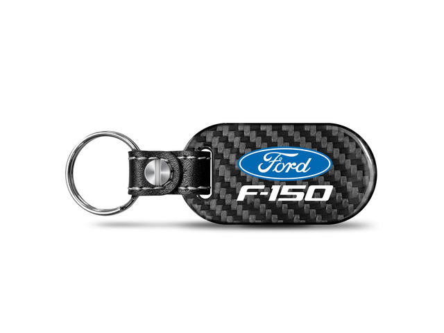 Ford F-150 100% Real Black Carbon Fiber Tag Style Key Chain