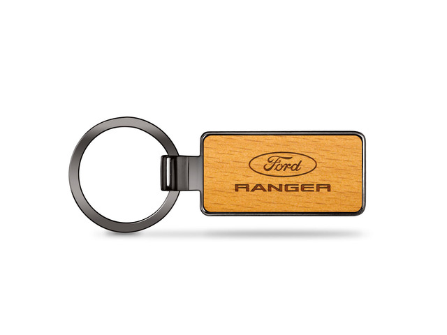 Ford Ranger Laser Engraved Maple Wood Gunmetal Frame Case Key Chain