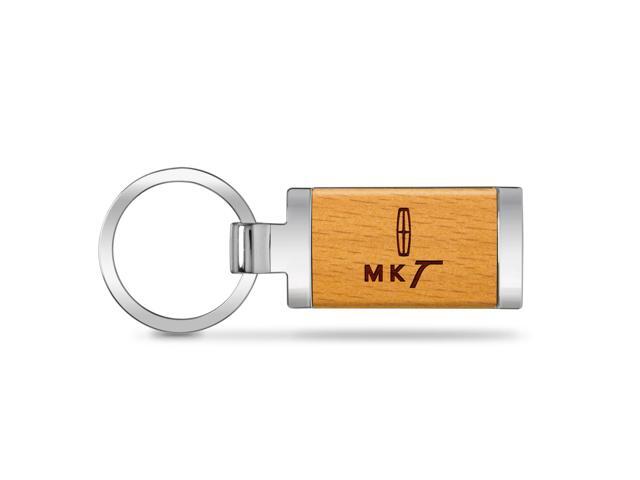 Lincoln MKT Laser Engraved Maple Wood Chrome Metal Trim Key Chain