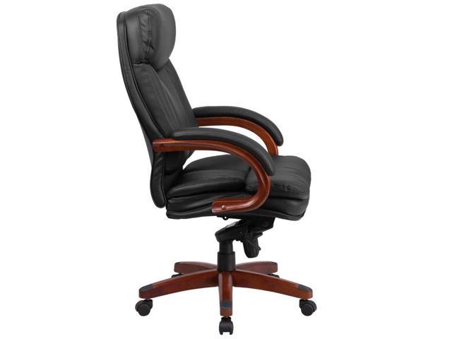 Photos - Computer Chair Flash Furniture High Back Black LeatherSoft Executive Ergonomic Office Chair with Synchro 