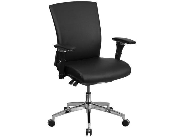 Photos - Computer Chair Flash Furniture HERCULES Series 24/7 Intensive Use 300 lb. Rated Black LeatherSoft Multifu 
