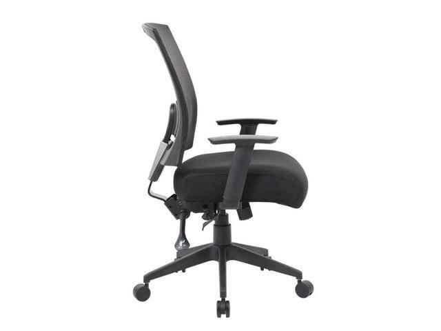Boss B6716-SS-BK Mesh Back 3 paddle Task Chair with Seat Slider, 25' x 26' x 38', Mesh - Black