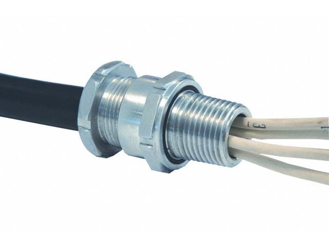 APPLETON ELECTRIC TC150127 Cable Connector,1-1/2 in,Straight,Silver