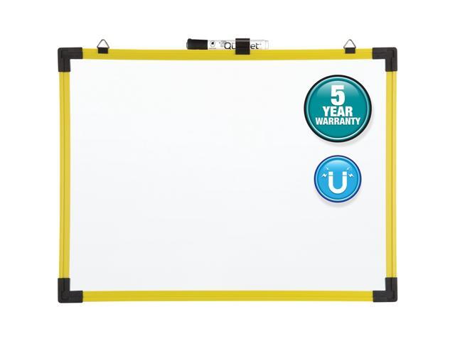 QUARTET 724124 Dry Erase Board, Steel, 9 in, 12 in, Plastic Frame, White, Gloss