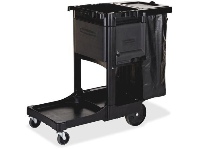 Rubbermaid Executive Cleaning Cart 21-3/4'x46'x38' Black 1861430