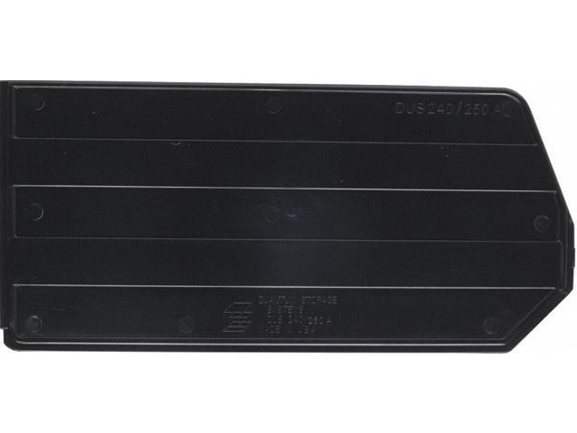 QUANTUM STORAGE SYSTEMS DUS239 Plastic Divider, Black, 10 in L, 6 3/4 in H, 6 PK
