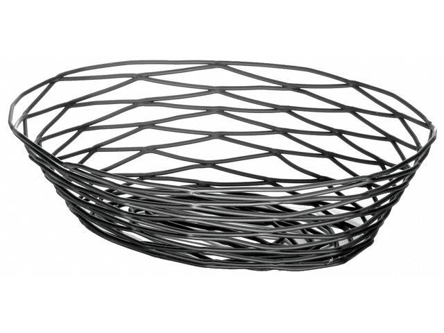 TABLECRAFT BK17409 Artisian Basket, Oval, Black Metal,PK6