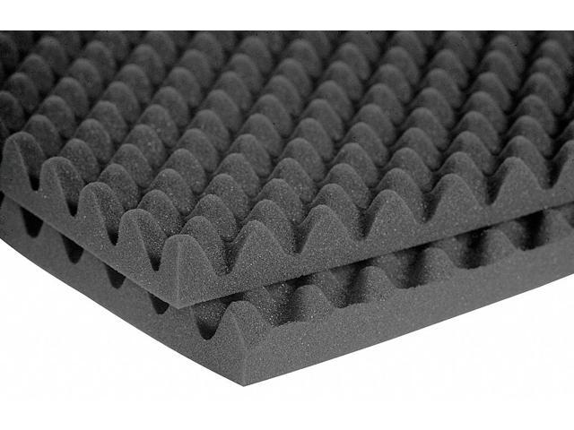 Acoustic Panel 0.7 NRC Foam 4 ft W 8 ft L 2 in Thick Gray 2 PK 2SON048CHA - image 2