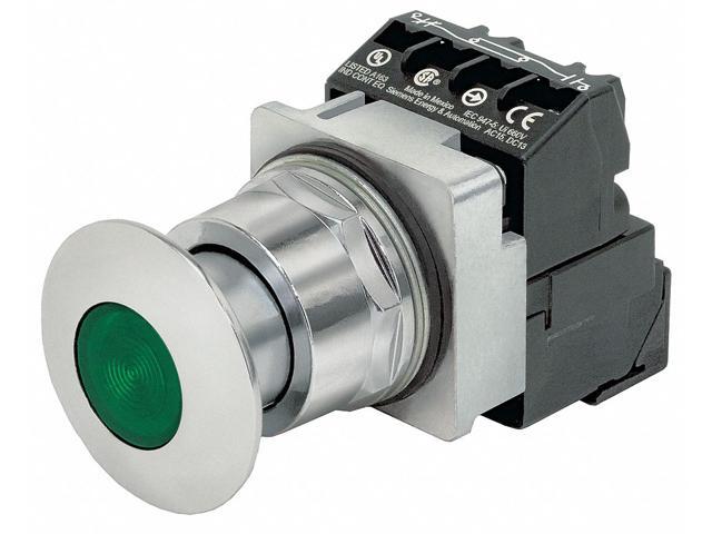 Siemens Illuminated Push Button,30mm,120VAC 52PP2E3A