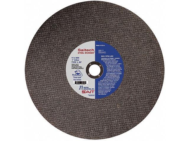 UNITED ABRASIVES/SAIT 24053 Abrasive Cut-Off Wheel, Type 1, 14 in Dia, 0.0938