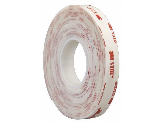 3M 4950 Double-Sided Foam Tape, 1/2 in W, 5 yd L, 1/32 in, Acrylic Foam,