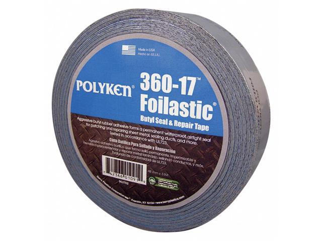 POLYKEN 360-17 FoilTape,Aluminum,33-7/8ydL,1-7/8inW