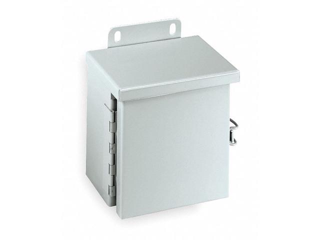 WIEGMANN RHC081006 Padlockable Hasp Electrical Enclosures, 10 in H, 6 in D, 8