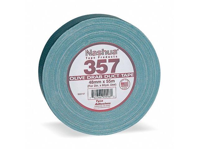 NASHUA 357 Duct Tape, Olive, 60 yd L, 2-3/4 in W