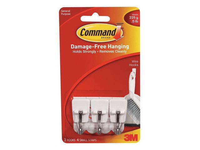 COMMAND 17042 Sawtooth Hook,Plastic,1/16 In,PK3