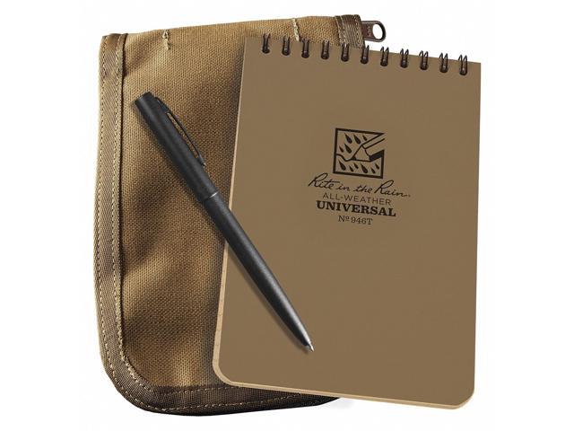 Notebook Kit,4in x 6in Sheet,Tan Cover RITE IN THE RAIN 946T-KIT