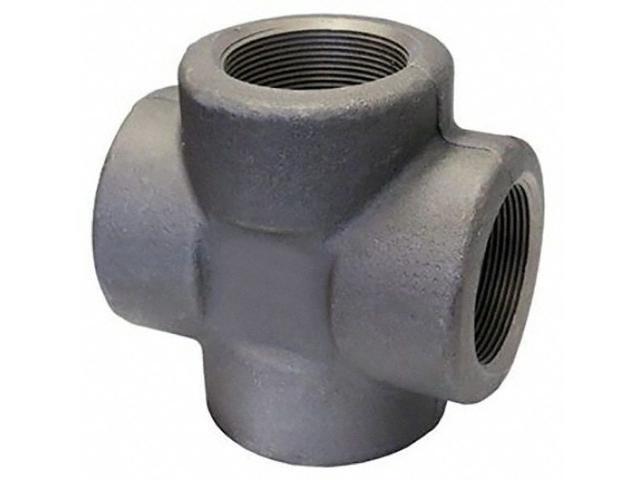 ANVIL 0361129604 Cross Cross, 1/2' Pipe, FNPT, Black Forged Steel, Class 3000