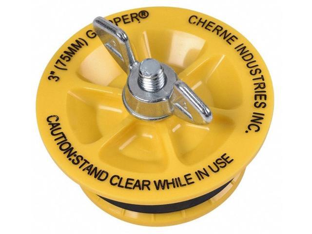 CHERNE 270237 Inside-Of-Pipe Gripper End of Pipe Plug W/ Wing Nut Head, For 3