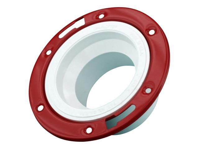 ZORO SELECT 05227 PVC Adjustable Closet Flange, Hub, 4 in x 3 in Pipe Size