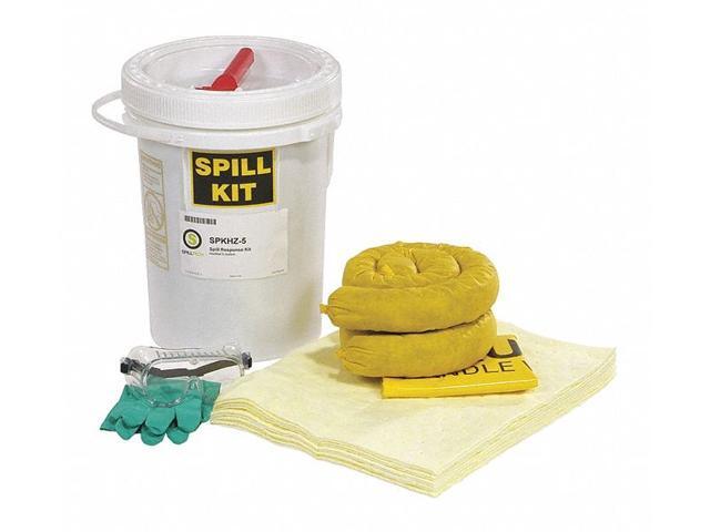 SPILLTECH SPKHZ-5 Spill Kit, 5 gal Volume Absorbed per Kit, 5 gal Capacity,