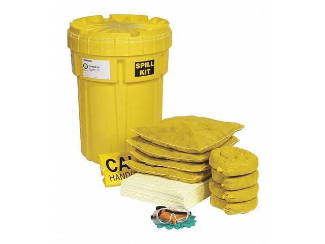 SPILLTECH SPKHZ-30 Spill Kit, 23 gal Volume Absorbed per Kit, 30 gal Capacity,