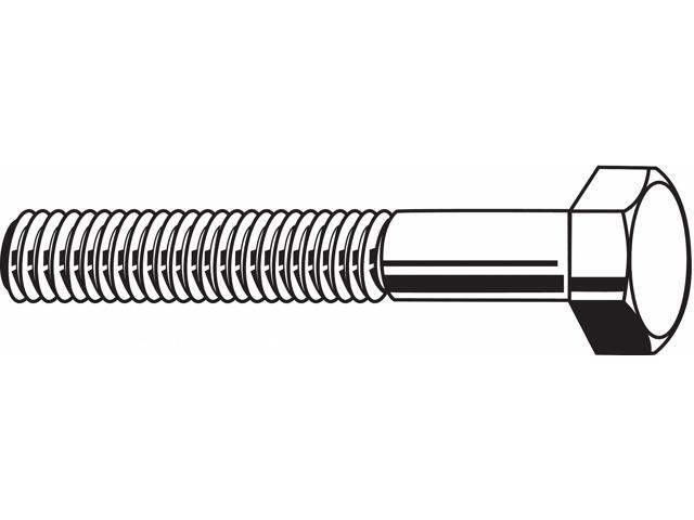 ZORO SELECT N04104.087.0325 Grade 8, 7/8'-9 Hex Head Cap Screw, Zinc Yellow