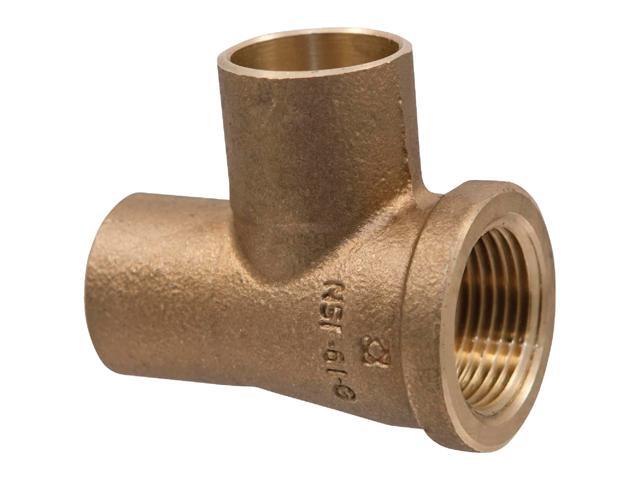 Nibco 714RR-LF Cast Bronze Tee, 3/4' x 1/2' x 3/4'
