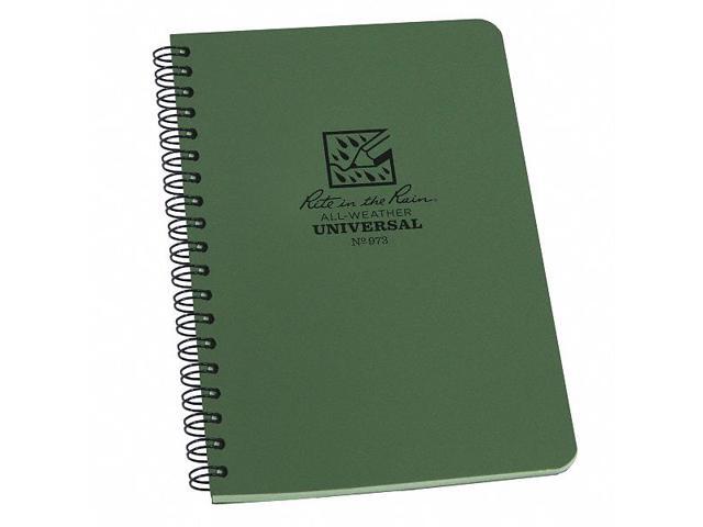 Rite in the Rain RIR-973 Green RiteRain 4.875x7 GR Notebook