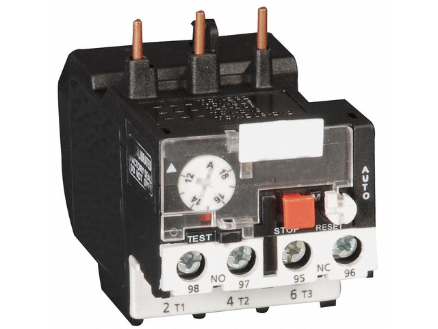 DAYTON 6ECC0 Overload Relay, 1NC/1NO, 2.5 A Min current, 4 A Max current