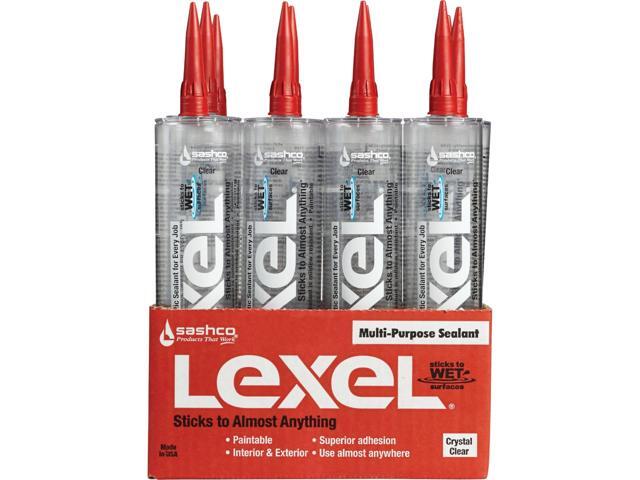 sashco 13010 10.5oz sashco sealants clear lexel adhesive caulk, 10.5ounce