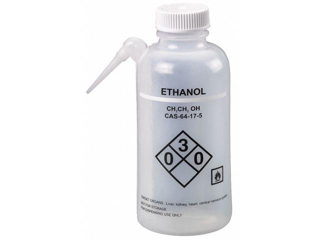 ZORO SELECT 24J881 Translucent, Wash Bottle 16 oz., (Formerly Lab Safety