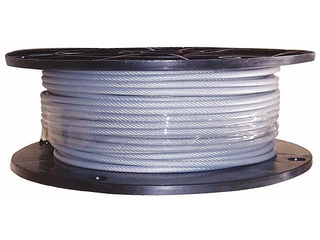 ZORO SELECT 33RG27 Cable,3/64 in.,25 ft.,7 x 7,Nylon