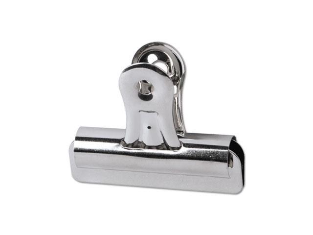 Universal Bulldog Clips Steel 1/2' Capacity 2 1/4' Wide Nickel-Plated 36/Pack 31264