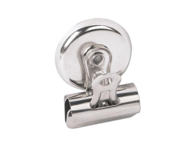 Universal Bulldog Magnetic Clips Metal 7/16' Capacity 1 1/4' Wide Nickel-Plated 18/PK 31260