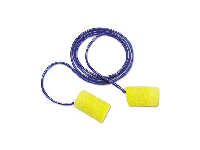 3M E-A-R Classic Foam Earplugs Metal Detectable Corded Poly Bag 3114101