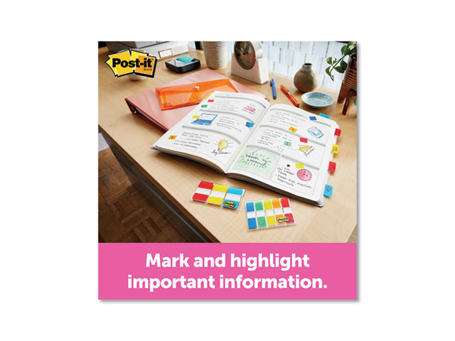 Post-it Flags Self-stick 1/2' 189/PK Assorted Bold 6837CF