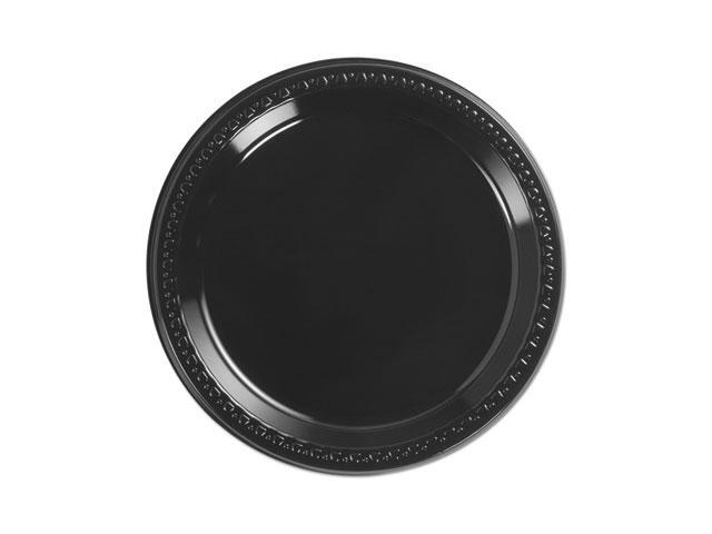 Huhtamaki HUH 81409 Chinet Heavyweight Plastic Plates, 9.00' Diamter, Black