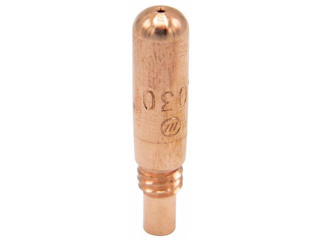 MILLER ELECTRIC T-M030 Contact Tip,0.030' Sz,Copper,PK10