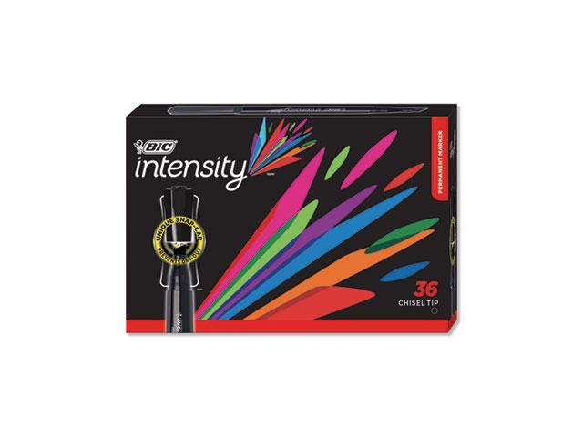 BIC Intensity Chisel Tip Permanent Marker Broad Black 36/Pack GPMM36BK