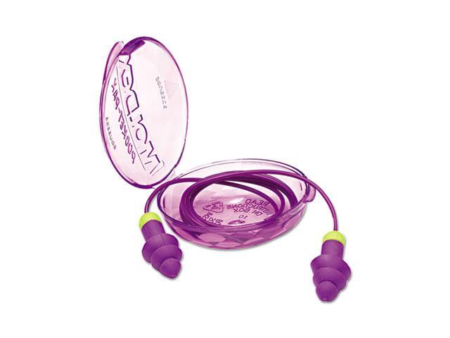 Moldex Rockets Reusable Earplugs Corded 27NRR Purple/Bright Green 50 Pairs/Box