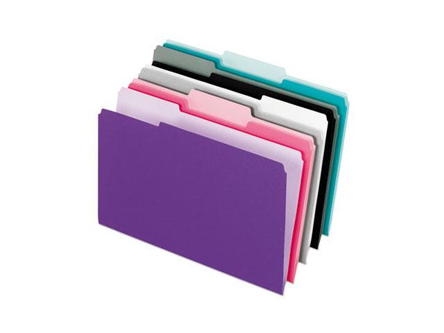Pendaflex Interior File Folders 1/3 Cut Top Tab Letter Pastel Assortment 100/Box 421013ASST2