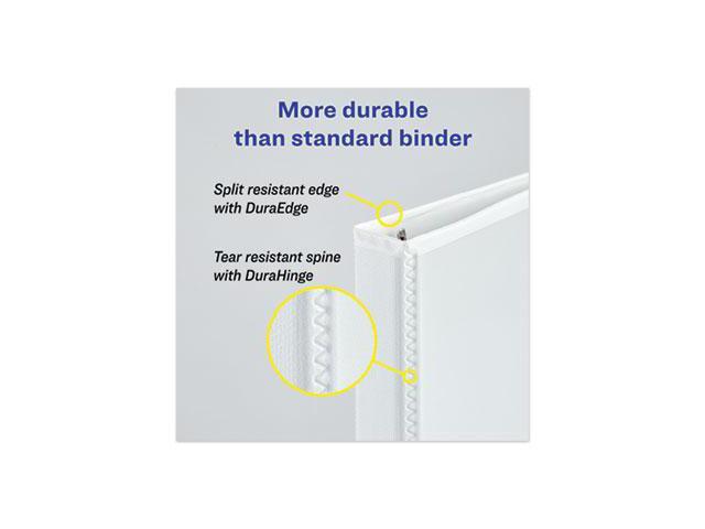Avery 11' x 17' Heavy-Duty View Binders Slant Rings 1 1/2' Cap White 72125