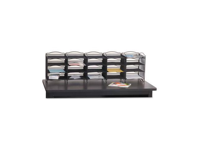 Safco - 7770BL - Safco Onyx Mail Sorter - 500 x Sheet - 20 Compartment(s) - Compartment Size 3.75 x 11 x 12.50 - Black -