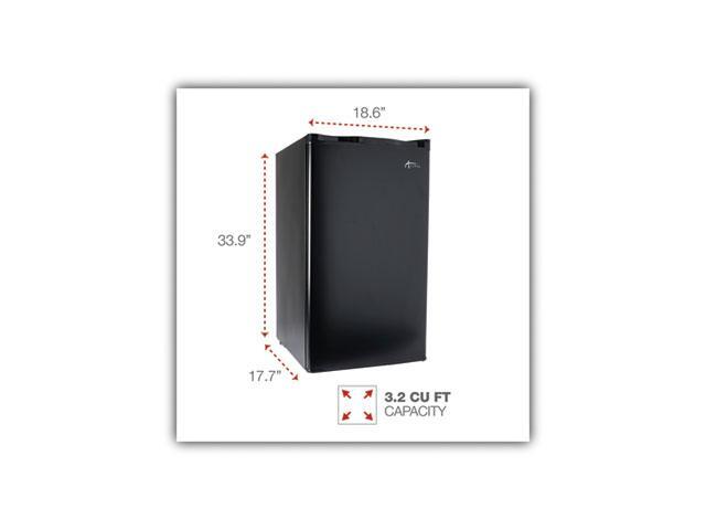 Alera 3.2 Cu. Ft. Refrigerator with Chiller Compartment, Black RF333B