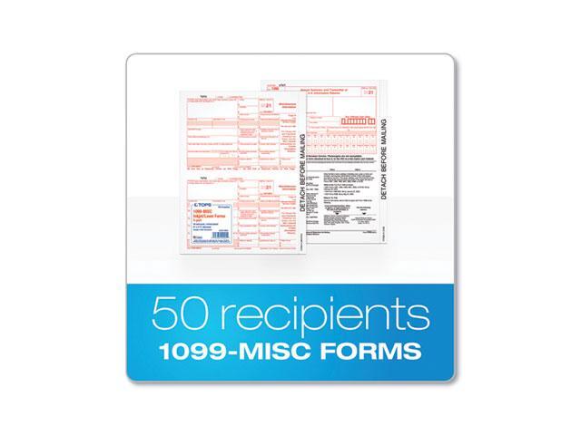 5-Part 1099-MISC Tax Forms, 8.5 x 11, 50/Pack 22993MISC